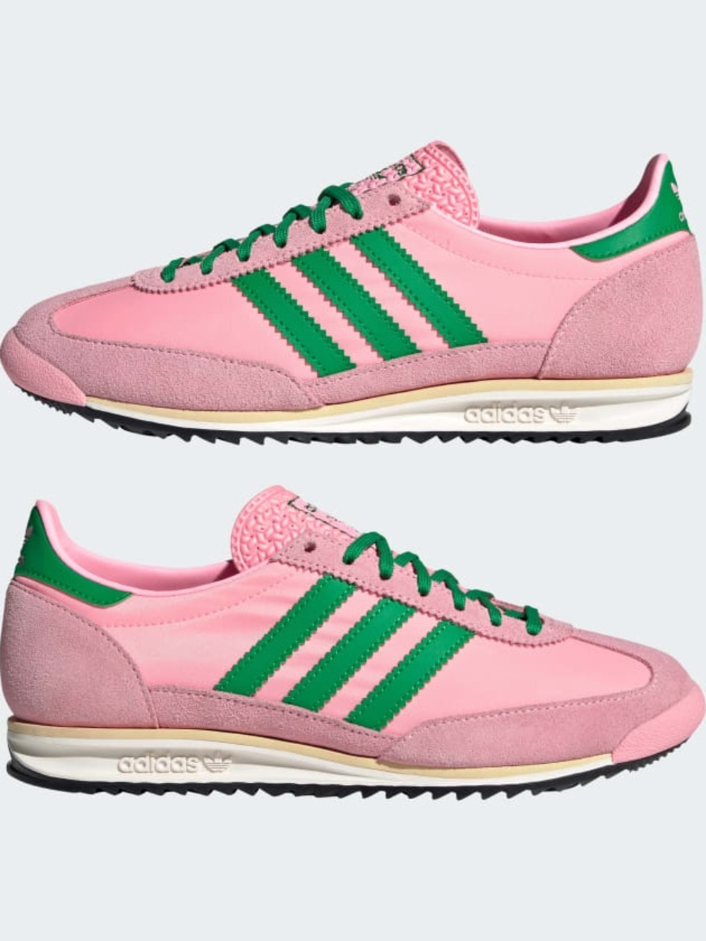 Adidas Pink Sneakers with Green Three-SL 72 OG SHOES Women’s Size 11